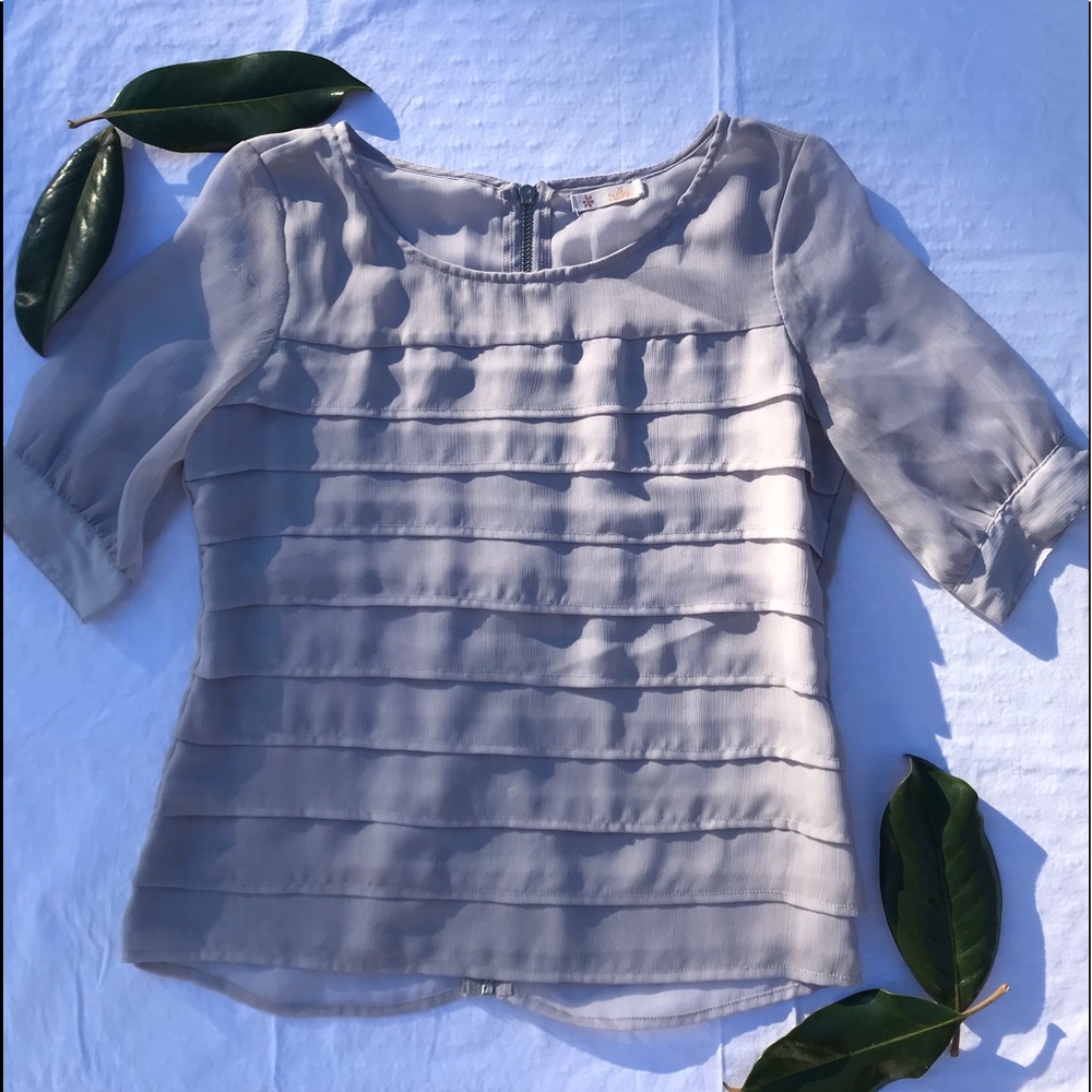 “Tulle” Small Gray Blouse